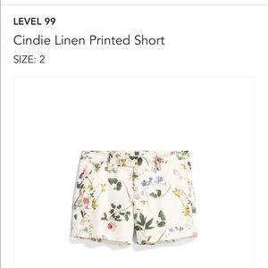 Level 99 Cindie Linen Printed Shorts